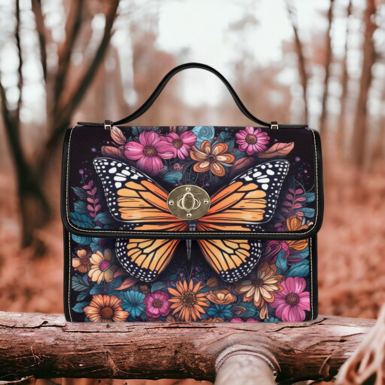 Magical Butterfly Celestial Satchel bag Cottagecore spring forestcore