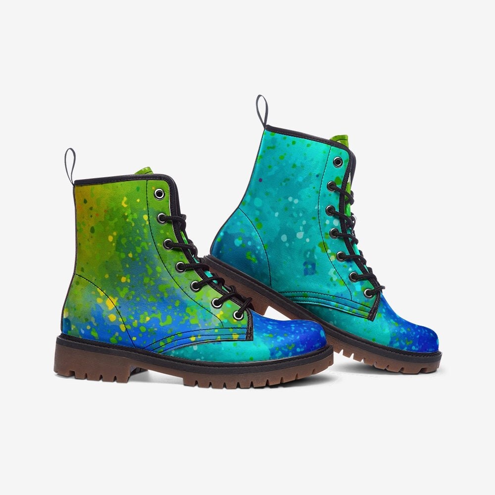 Carnival Splatter Vegan Leather Unisex Boots