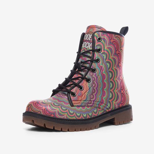 Trippy Mandala Hippie Vegan Leather Unisex Boots