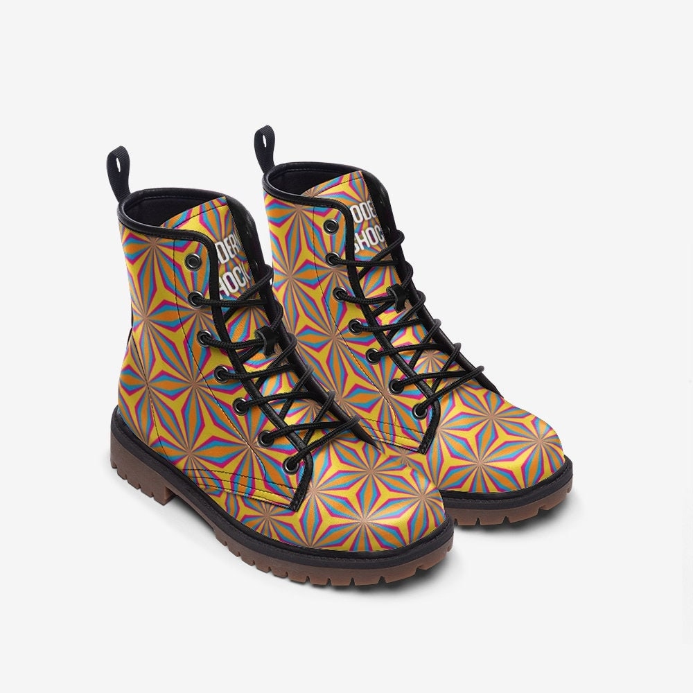 Mandala Hippie Vegan Leather Unisex Boots