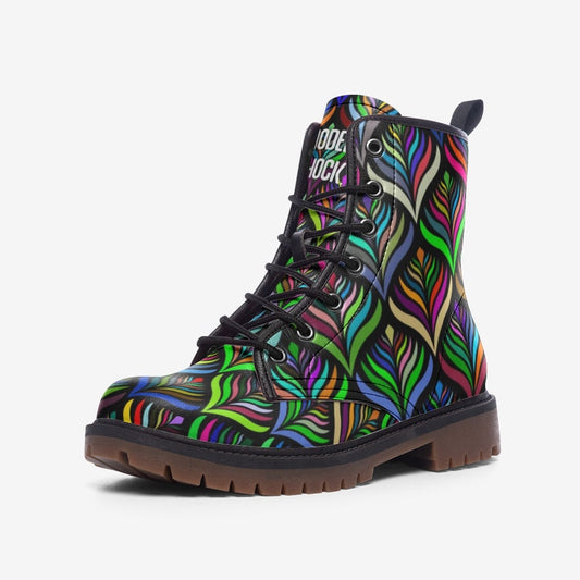 Trippy Colourful Unisex Vegan Leather Boots