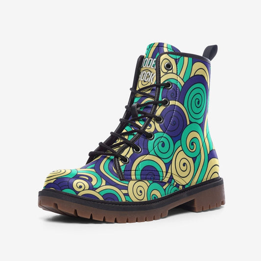 Trippy Mandala Hippie Vegan Leather Unisex Boots