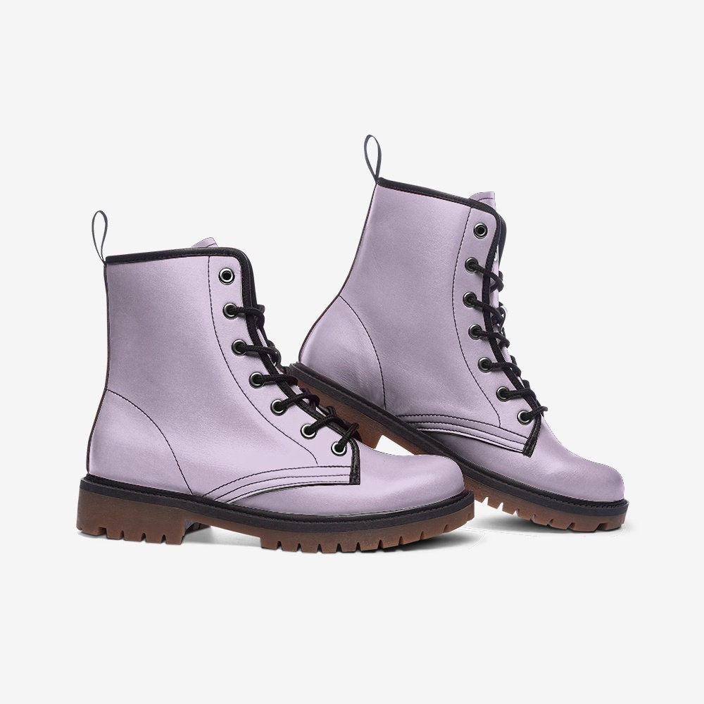 Purple Pastel Vegan Leather Unisex Boots