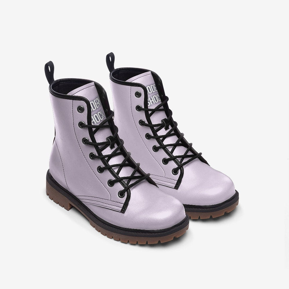 Purple Pastel Vegan Leather Unisex Boots