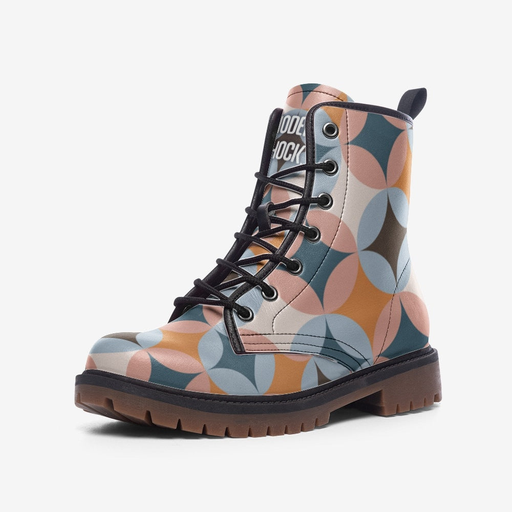 Retro 70s Design Vegan Leather Unisex Boots