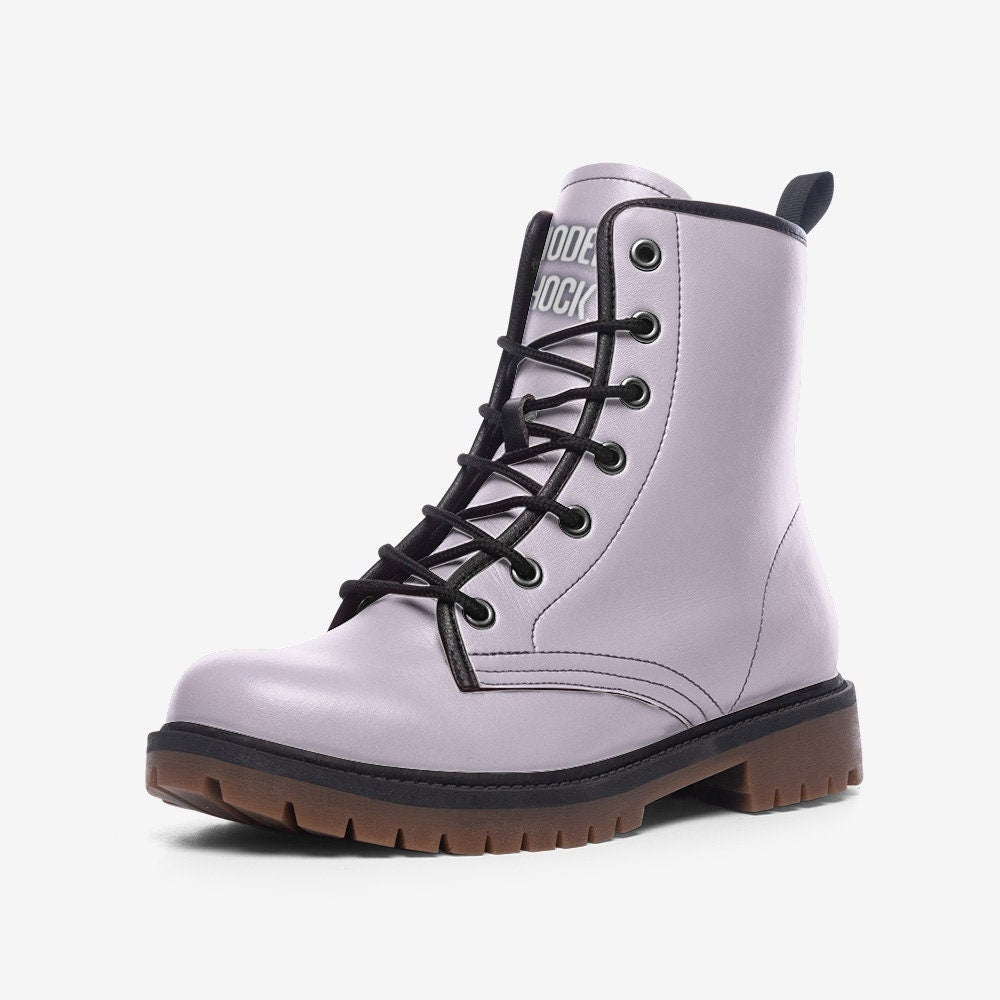 Purple Pastel Vegan Leather Unisex Boots