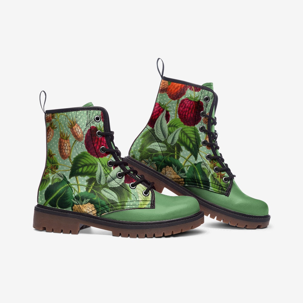 Vintage Flowers Vegan Leather Unisex Boots