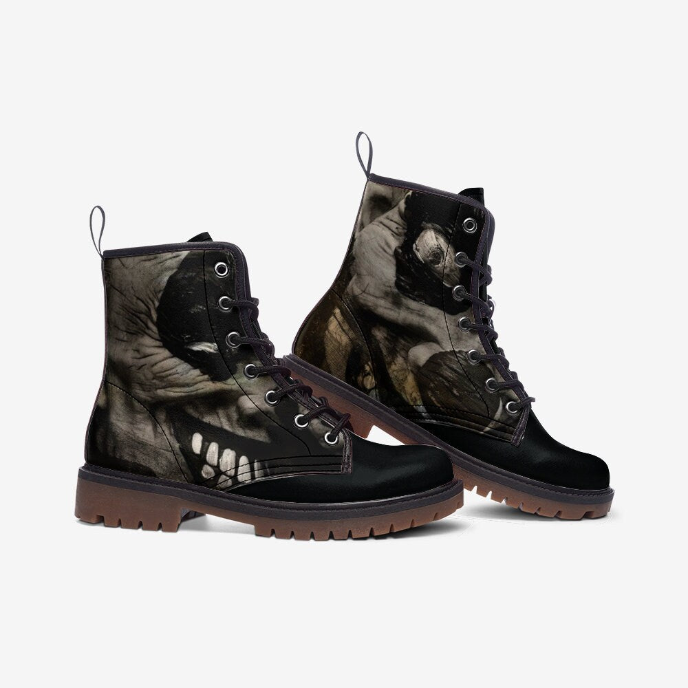 Horror Mask Vegan Leather Unisex Boots