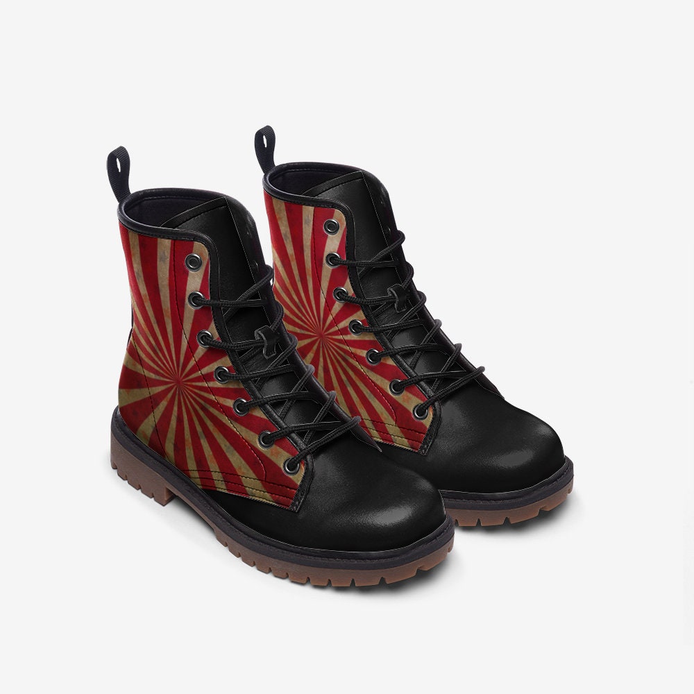 Red Circus Black Vegan Leather Unisex Boots