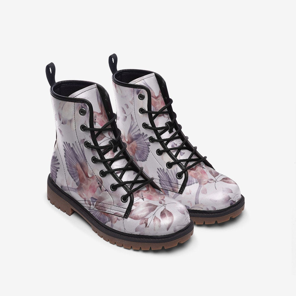 Boho Birds Vegan Leather Unisex Boots