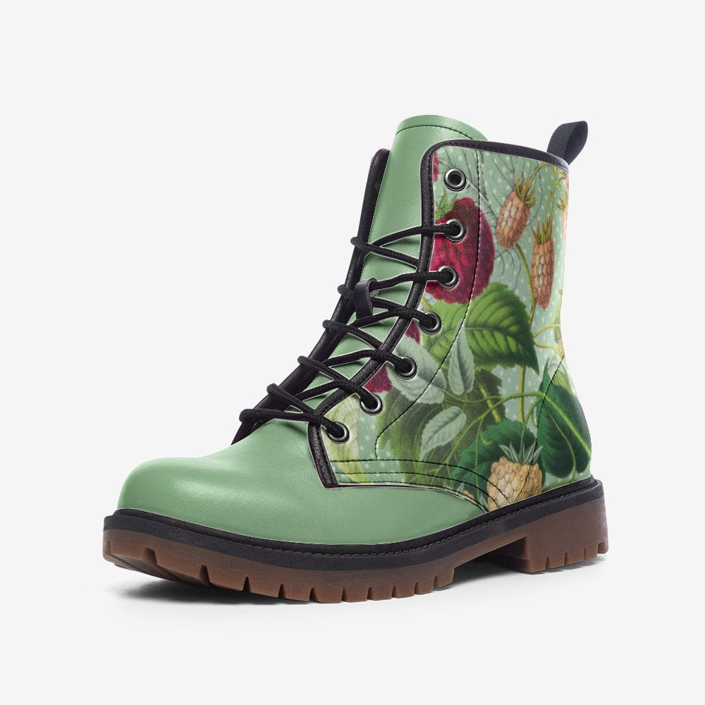 Vintage Flowers Vegan Leather Unisex Boots