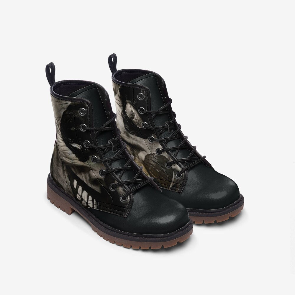 Horror Mask Vegan Leather Unisex Boots