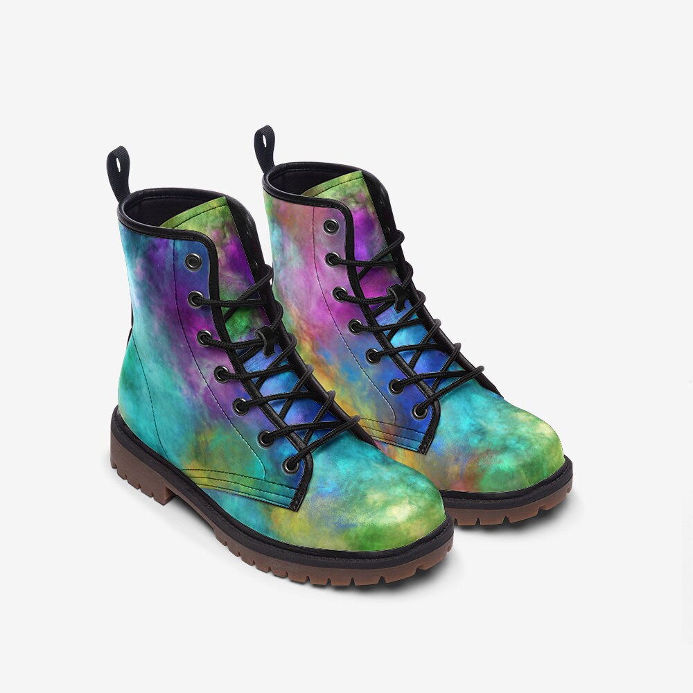 Rainbow Galaxy Vegan Leather Unisex Boots