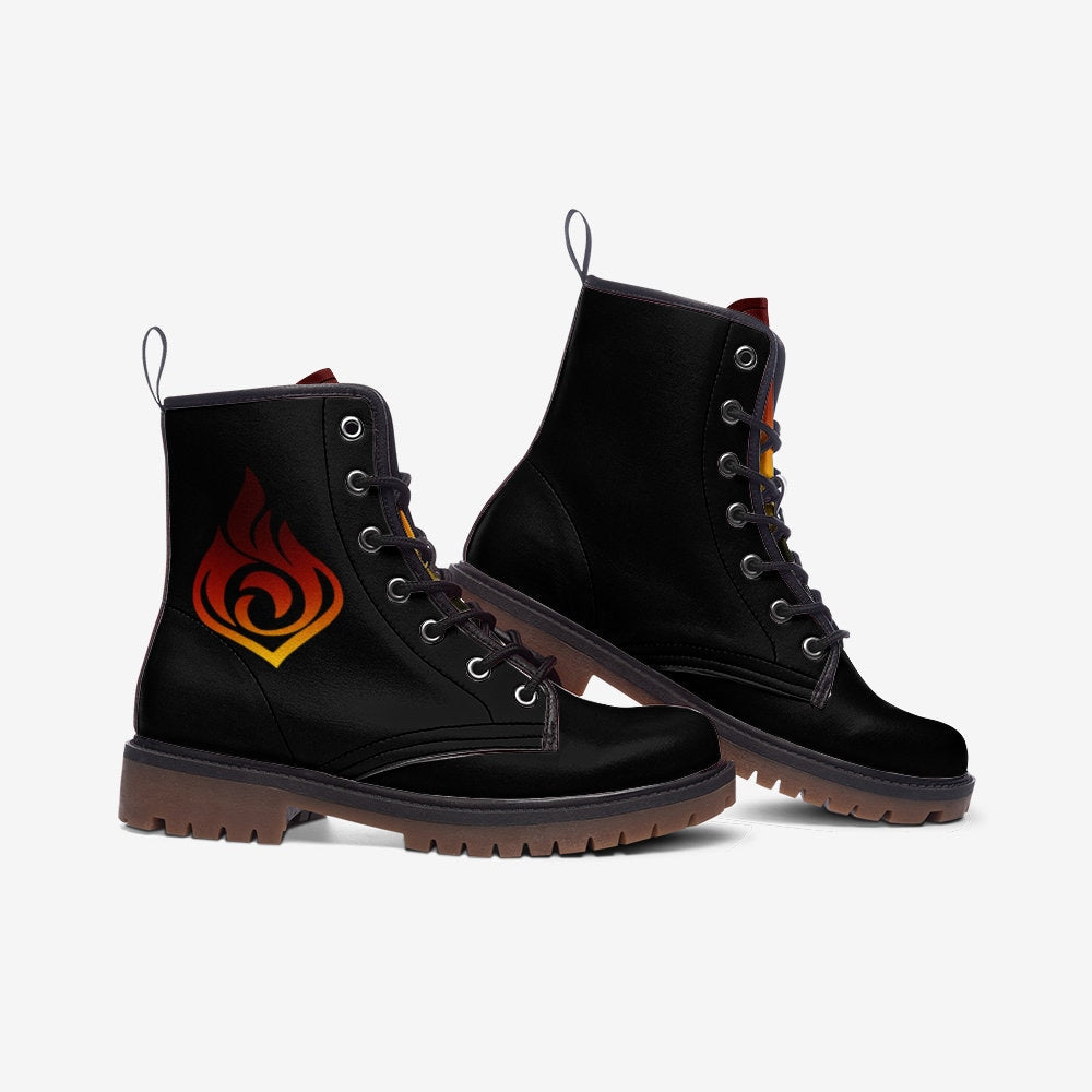 Genshin Impact Pyro Vegan Leather Unisex Boots