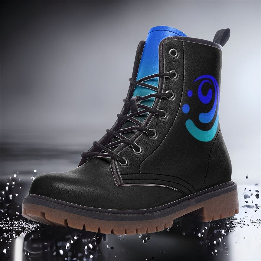 Genshin Impact Hydro Vegan Leather Unisex Boots