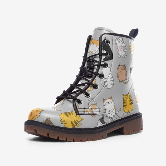 Kawaii Kittens Vegan Leather Unisex Boots