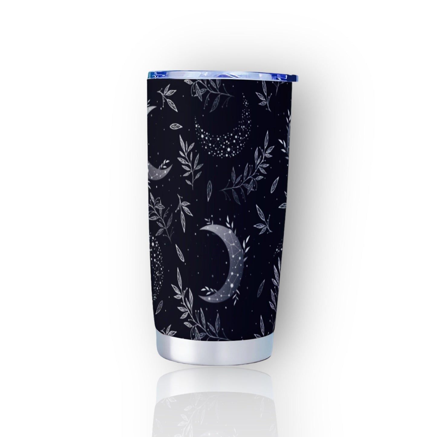 Celestial Moon Black Goth Tumbler – 20oz