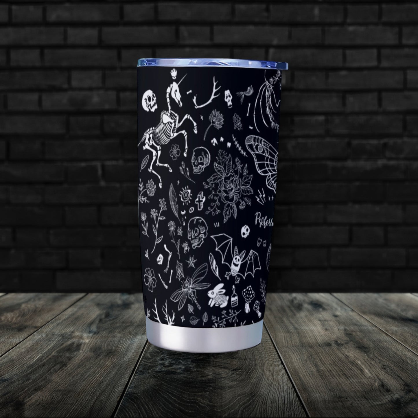 Witchy Black Goth Tumbler – 20oz